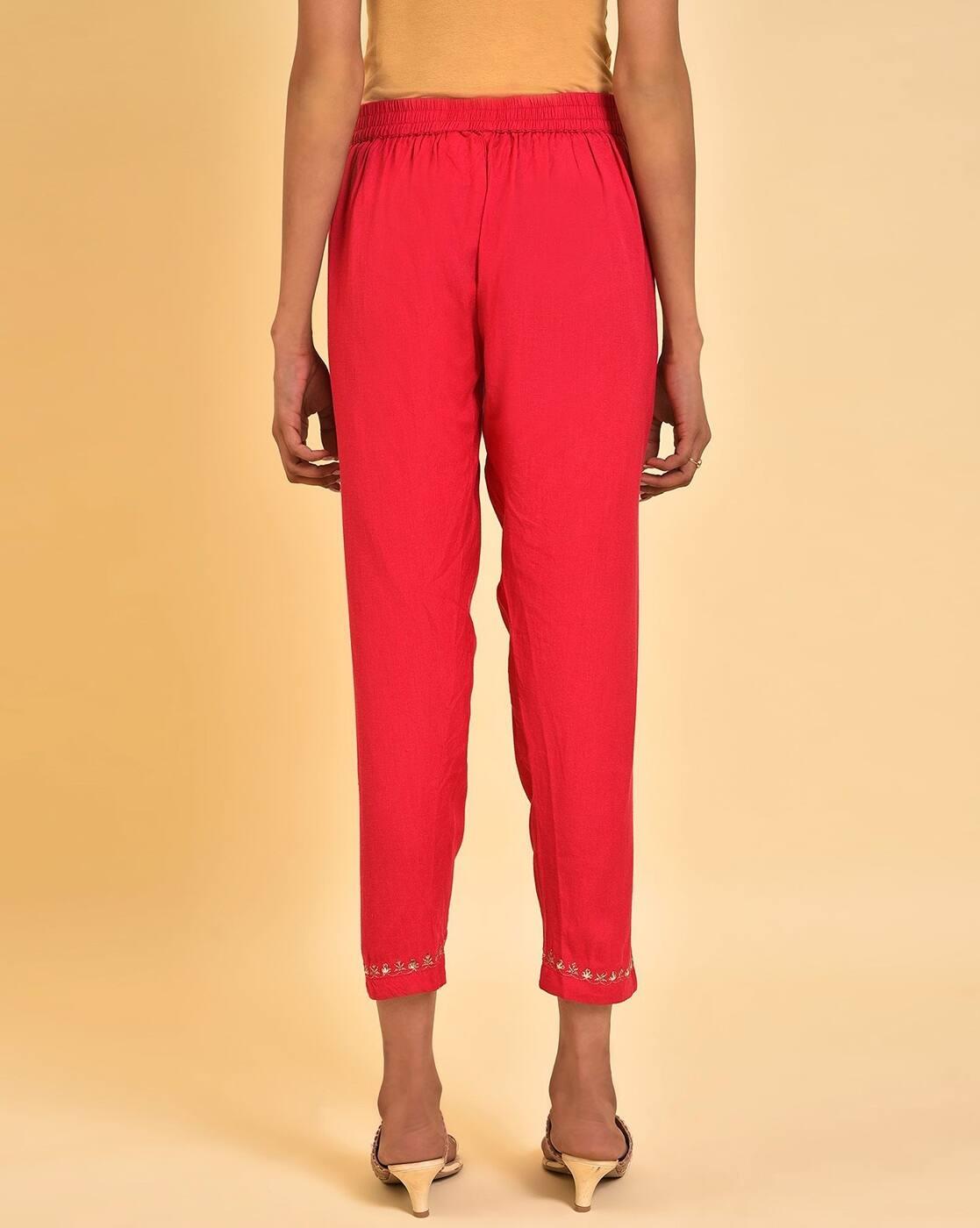 Mid-Rise Ankle-Length Pants