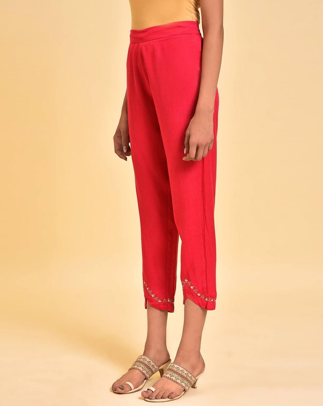 Mid-Rise Ankle-Length Pants
