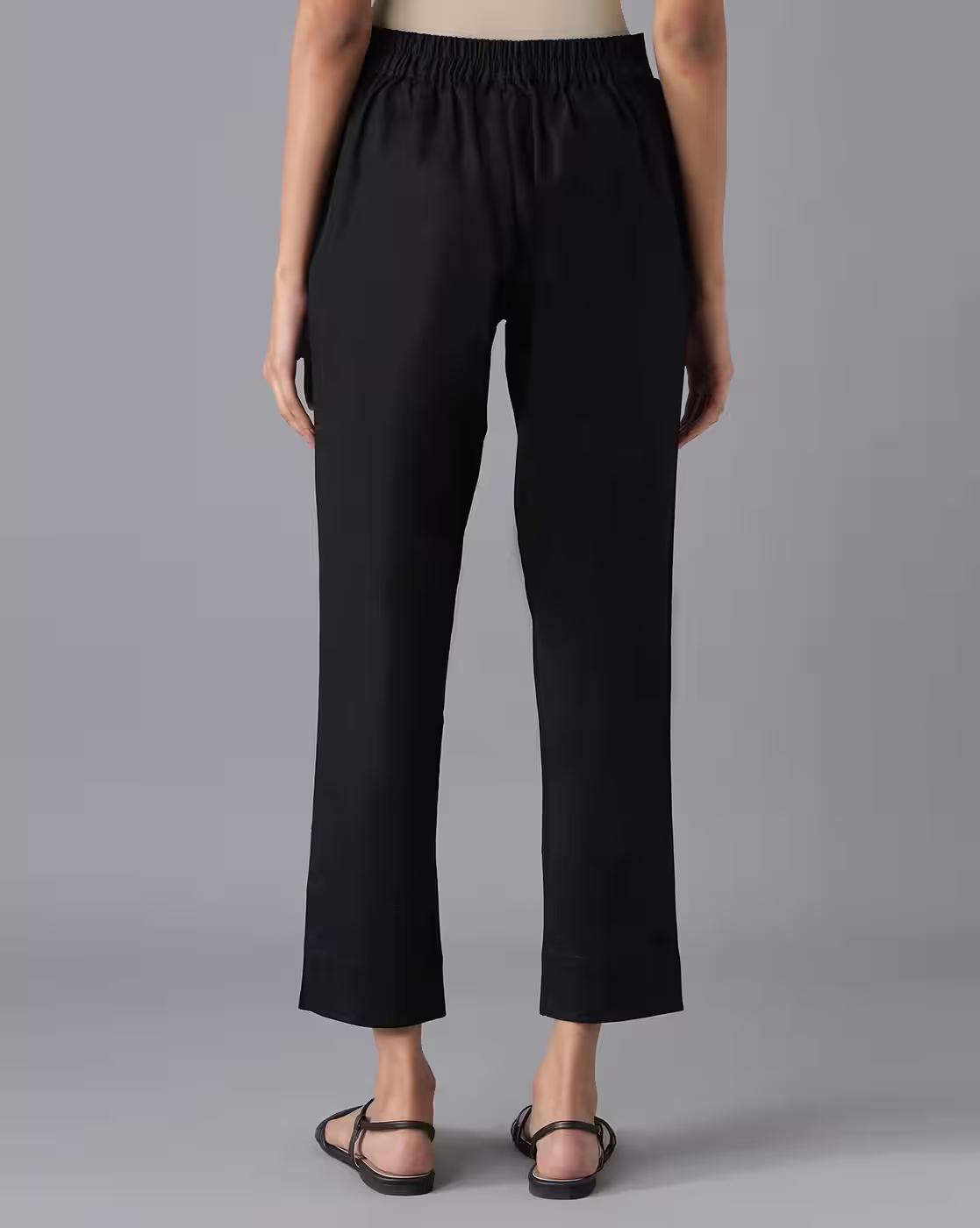 Flat-Front Pants with Pocket