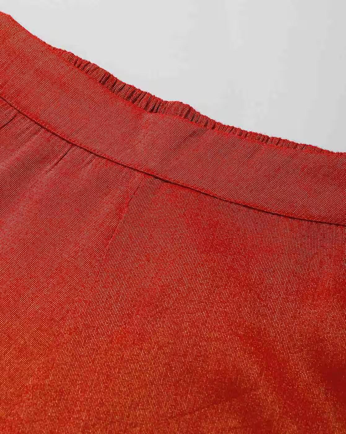 Shimmer Ankle-Length Palazzo Pants