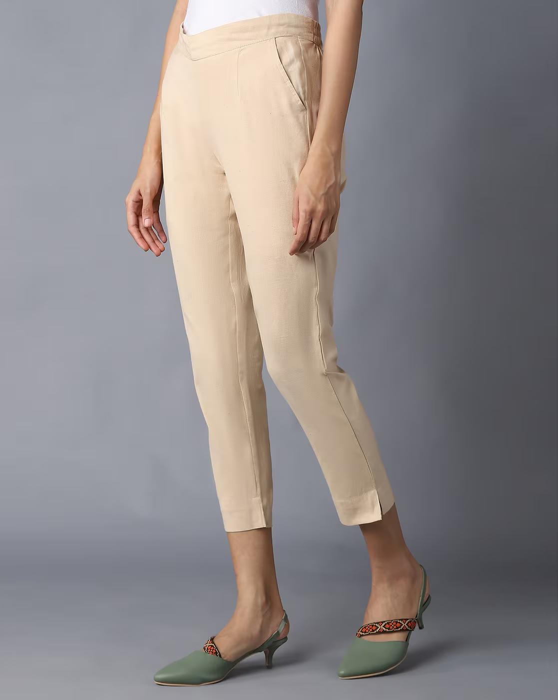 Mid-Rise Single-Pleat Pants