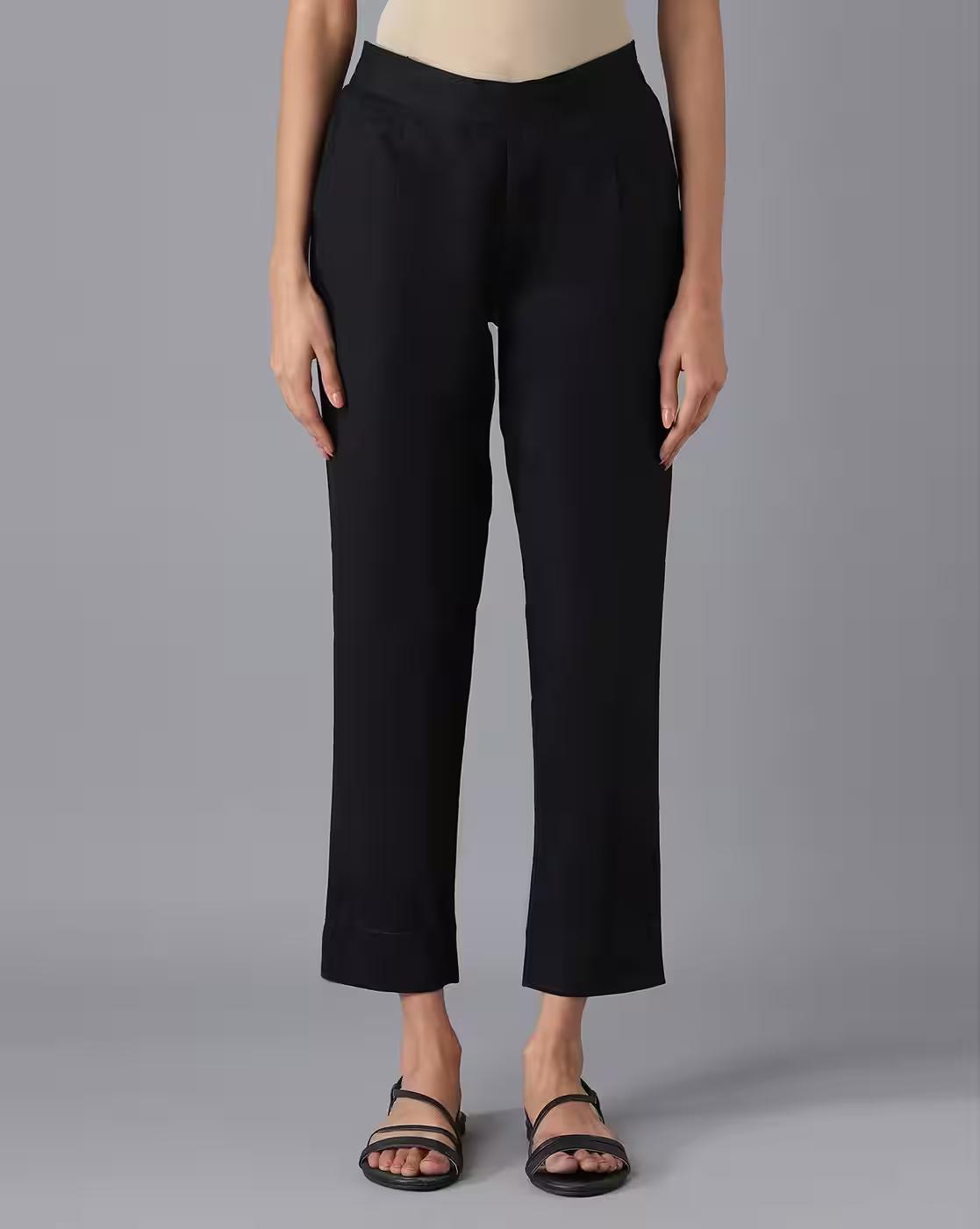 Flat-Front Pants with Pocket