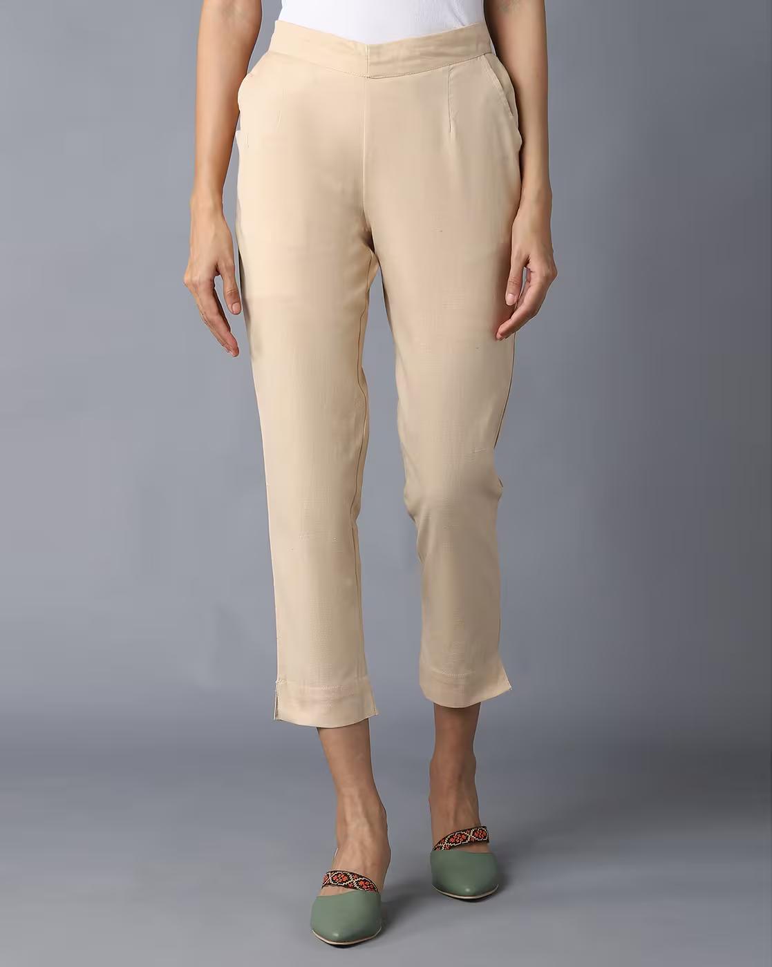 Mid-Rise Single-Pleat Pants