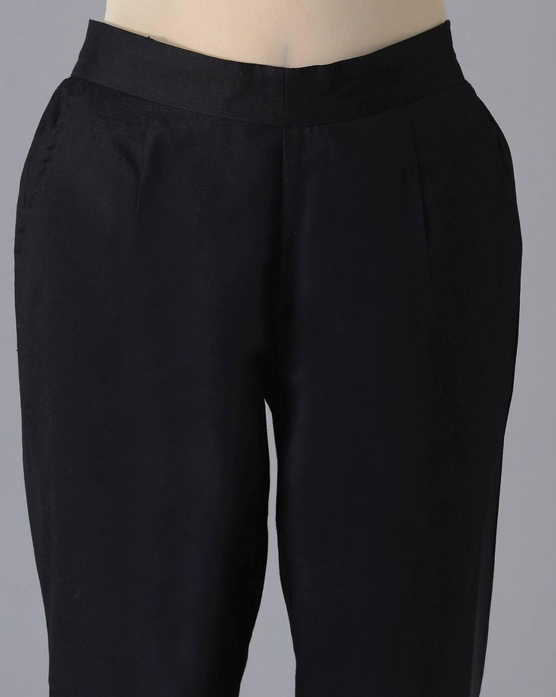 Flat-Front Pants with Pocket