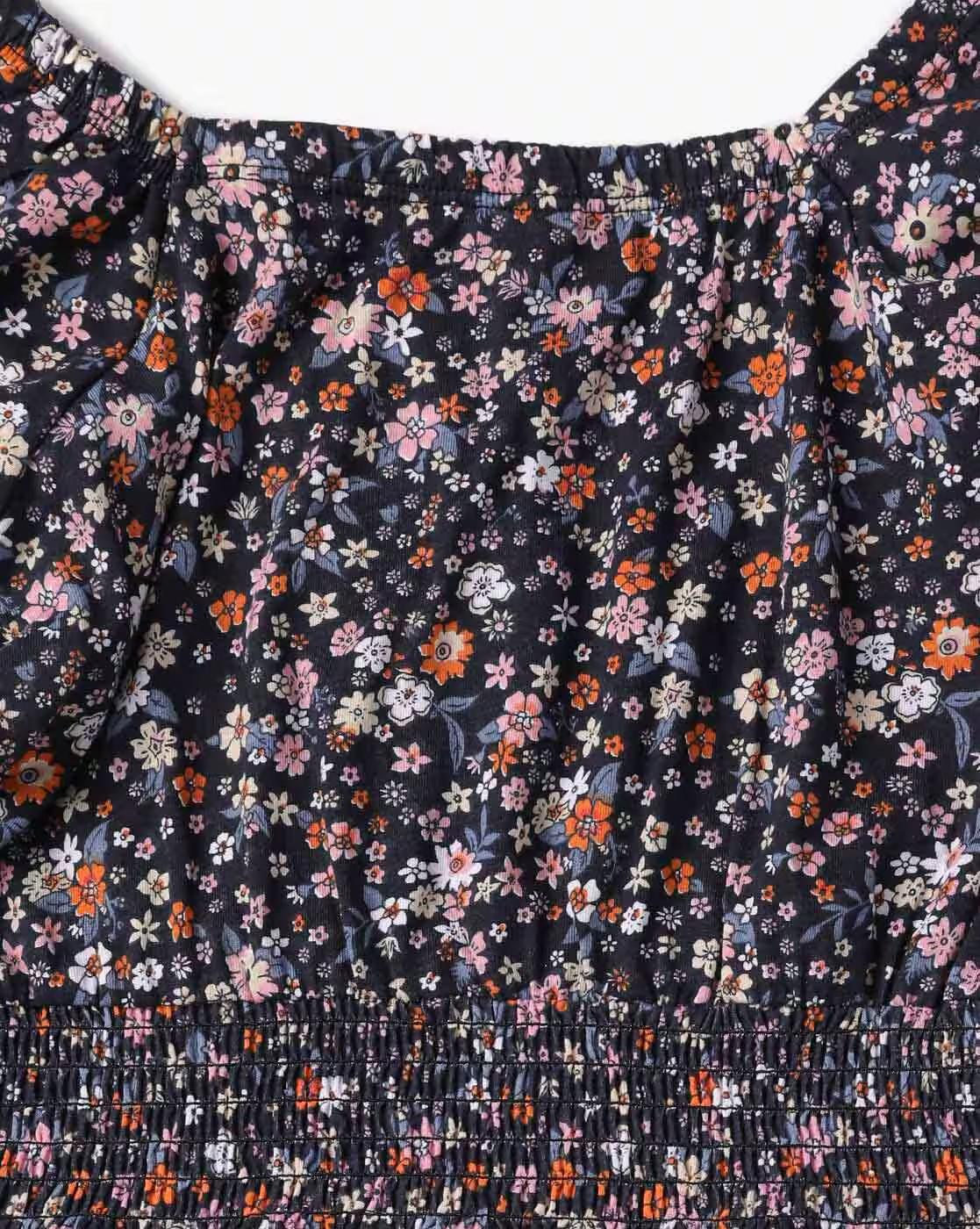 Floral Print Fit & Flare Dress