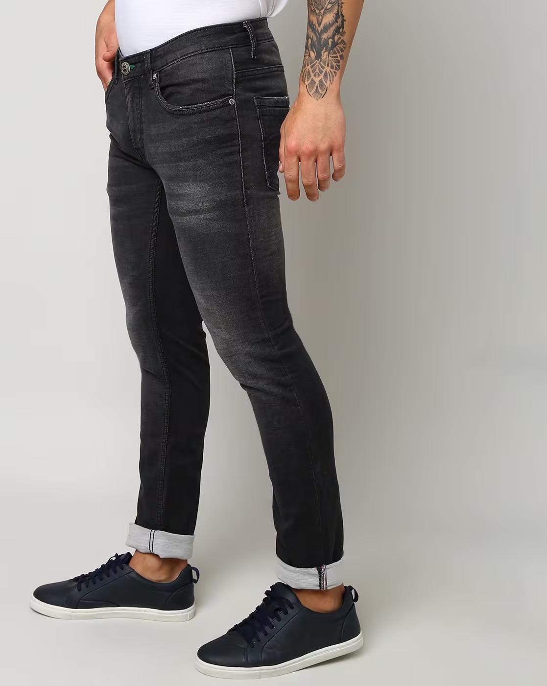 Men Lightly Washed Skinny Fit Jeans