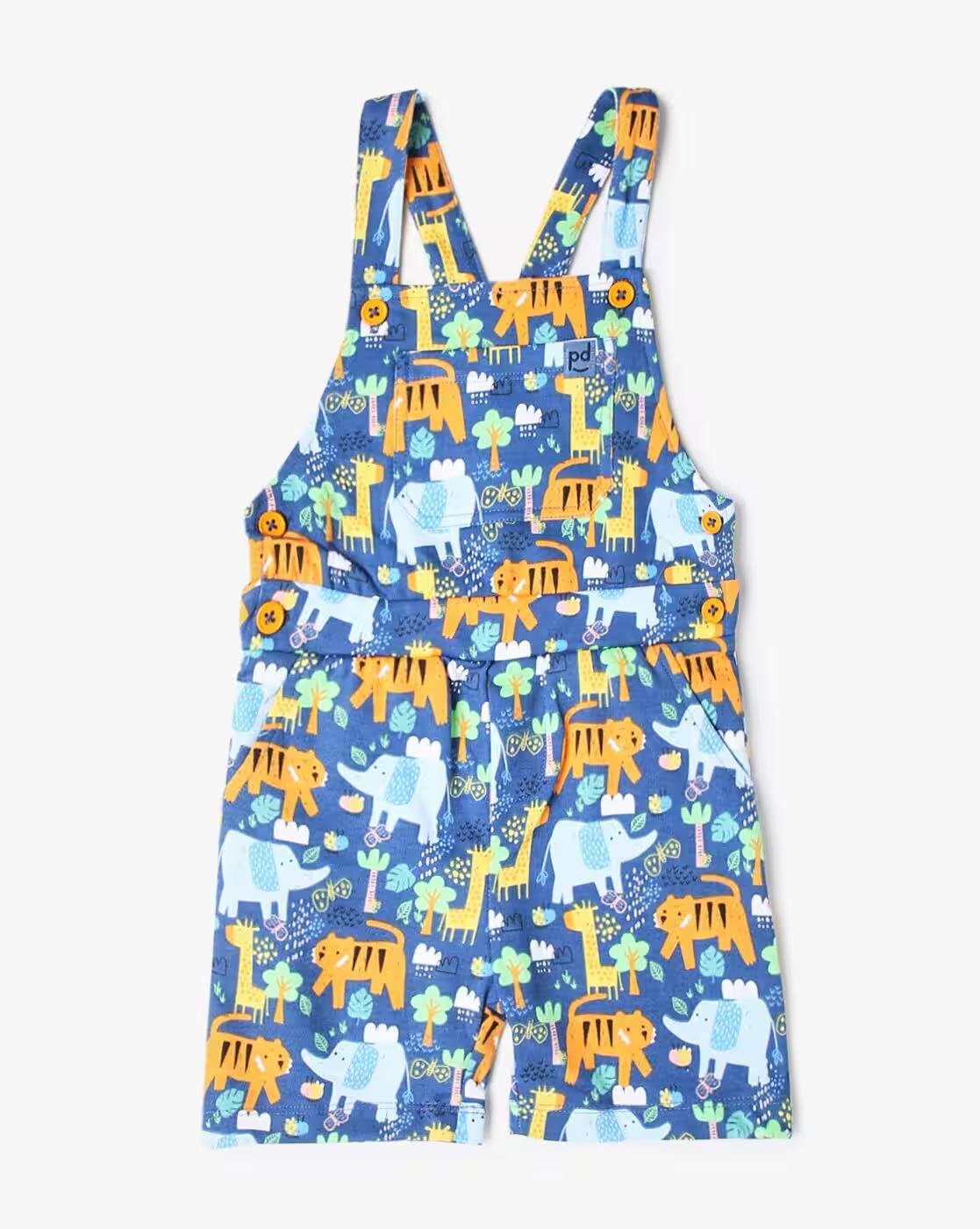 Boys Printed Dungaree with T-Shirt