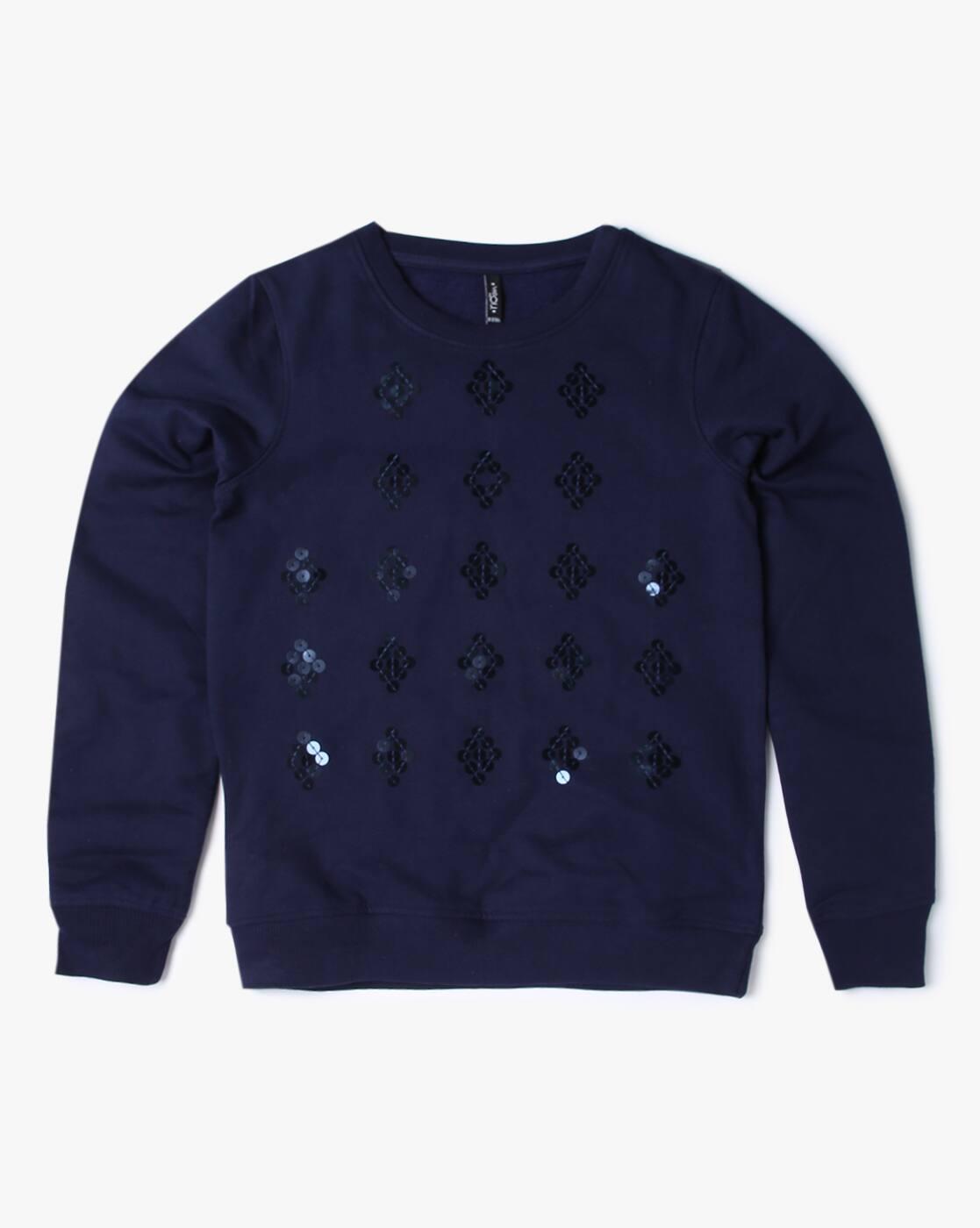 Sequined Embellished Sweatshirt
