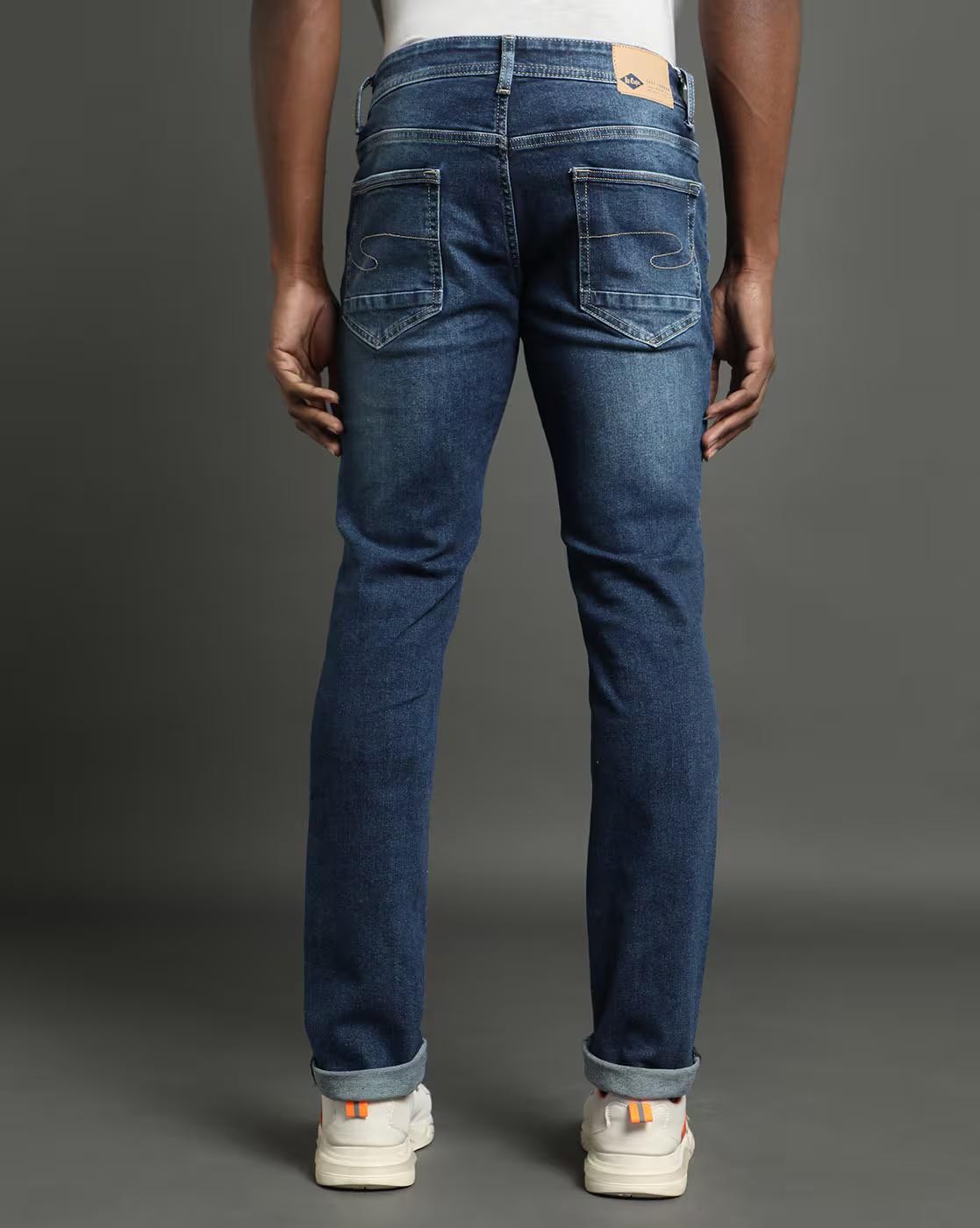 Men Mid-Wash Slim Fit Jeans