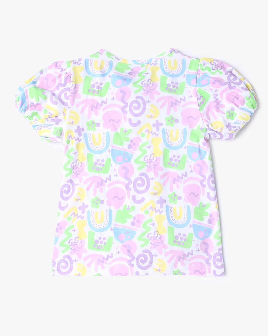 Dungaree with Printed Top