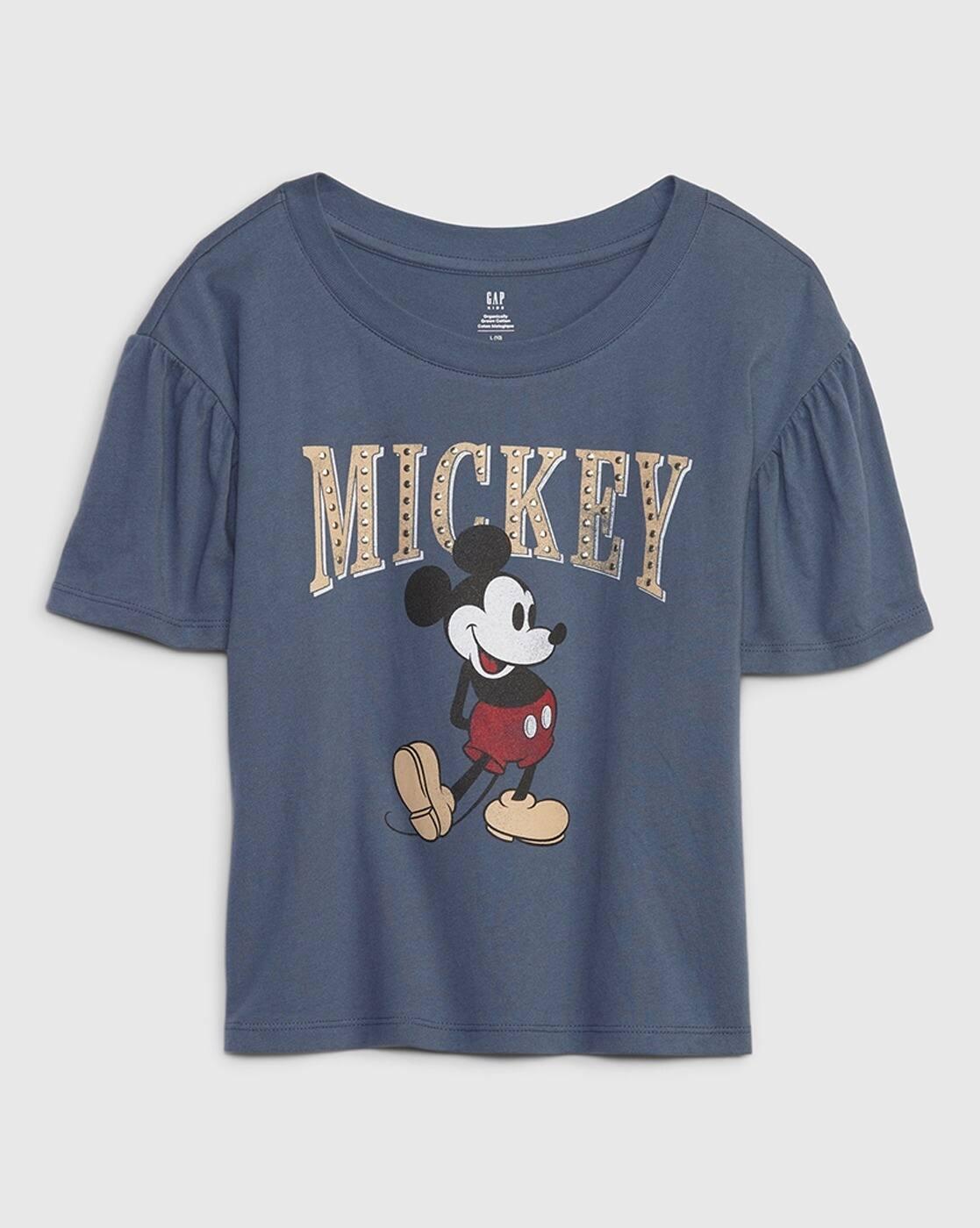Girls Mickey Mouse Print T-Shirt