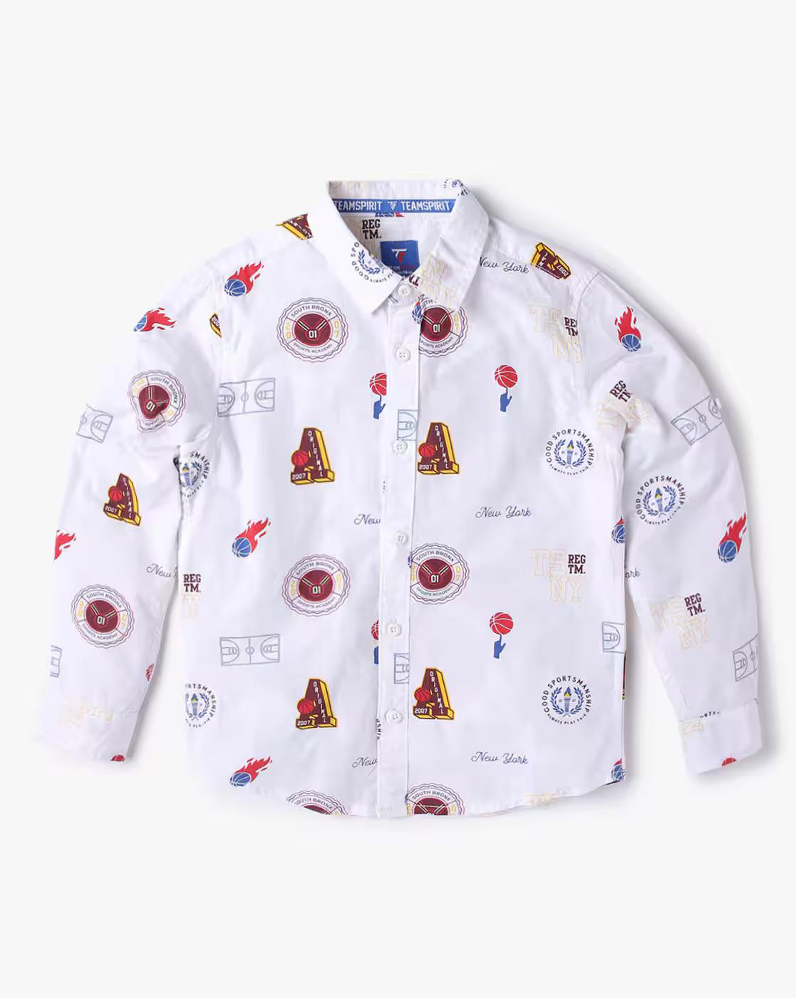 KBTEAMSPRT SHIRTS, WHITE, 3-4Y