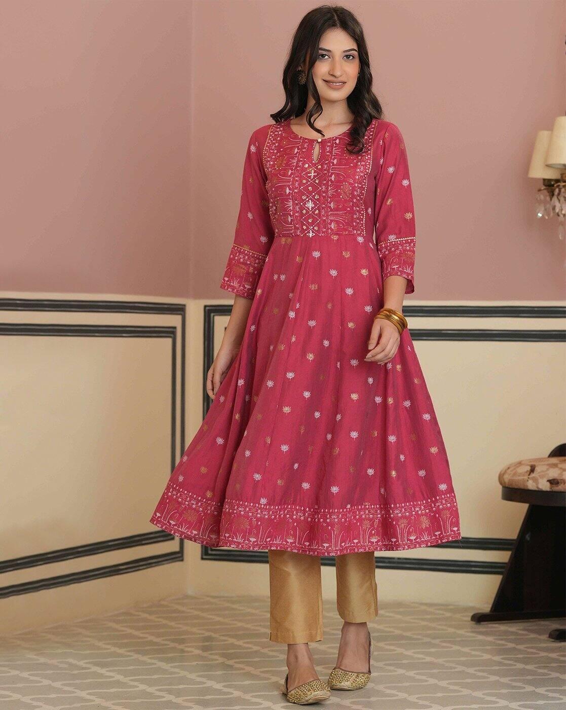 Women Wear-Top Wear-Kurta, FUCHSIA, XL
