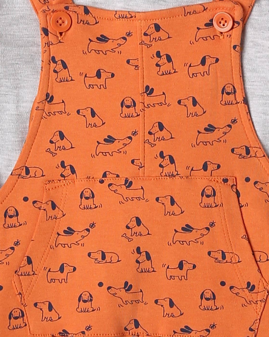 DUN FU AOP DUN W SOLID T, ORANGE, 12-18M