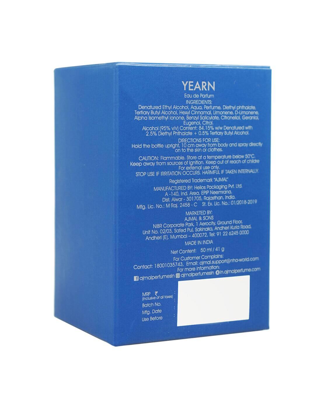 Unisex YEARN Oriental Long Lasting Eau De Parfum Gift