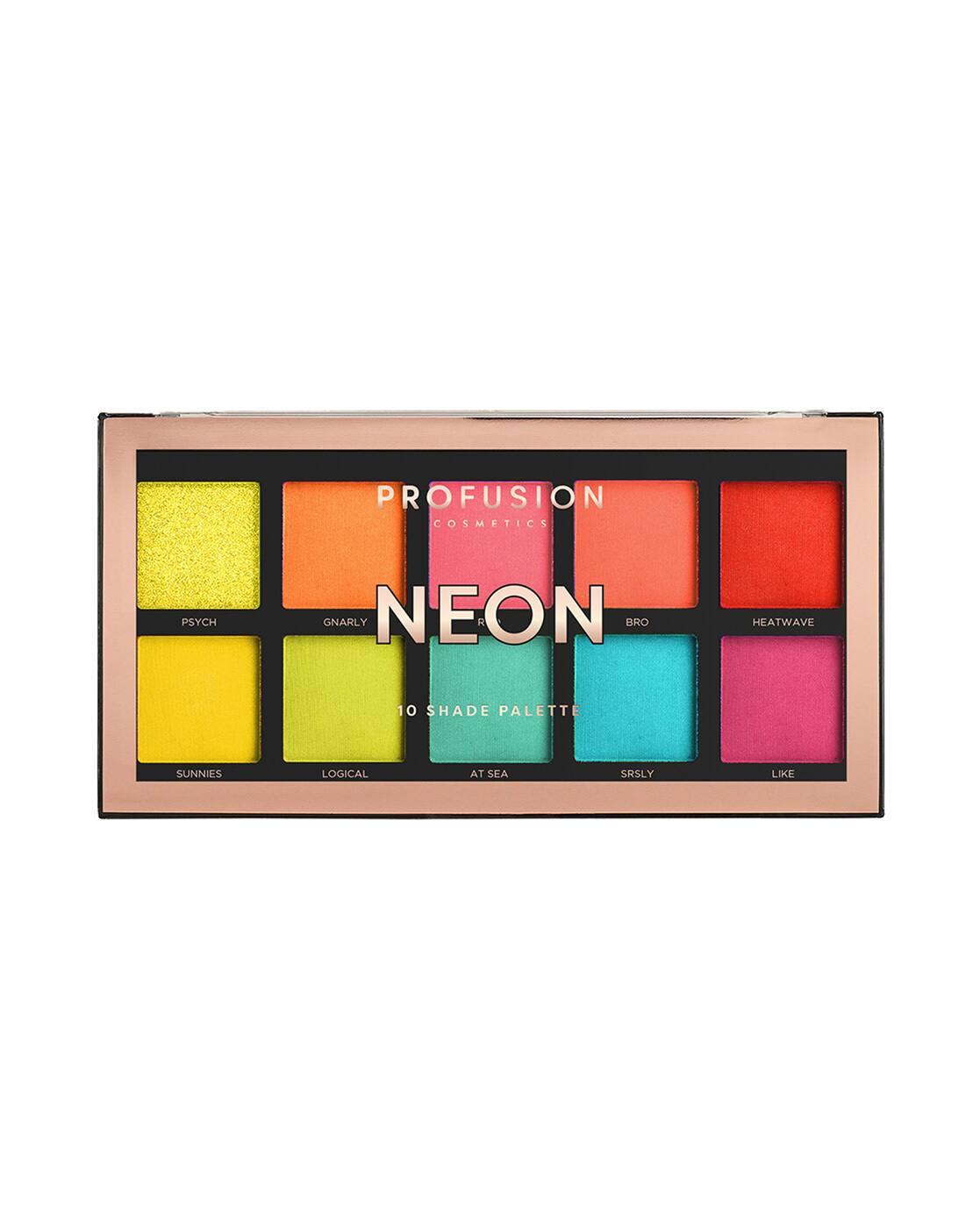 10 Shade Eye Shadow Pallete - Neon