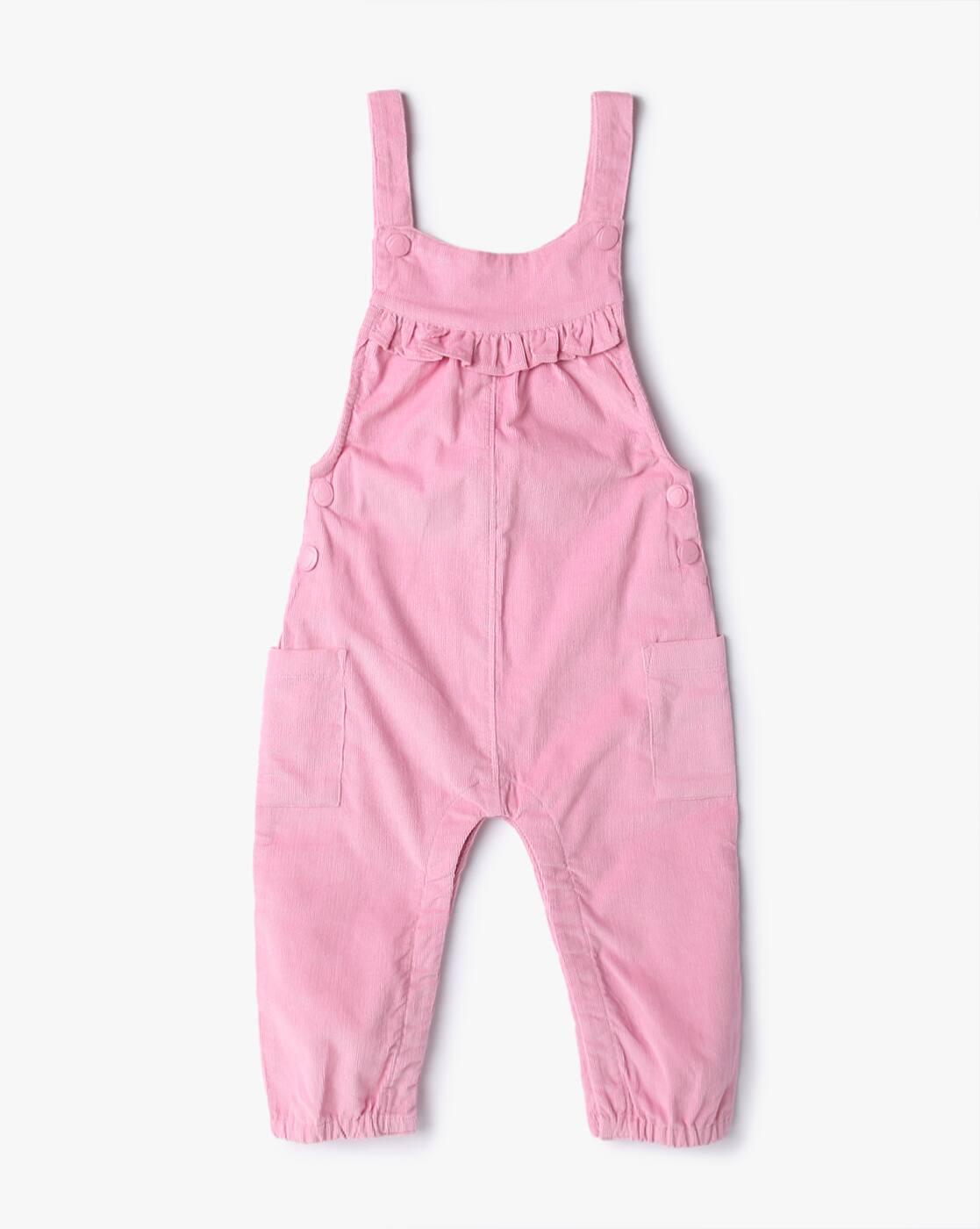 Girls Printed T-Shirt & Dungaree Set