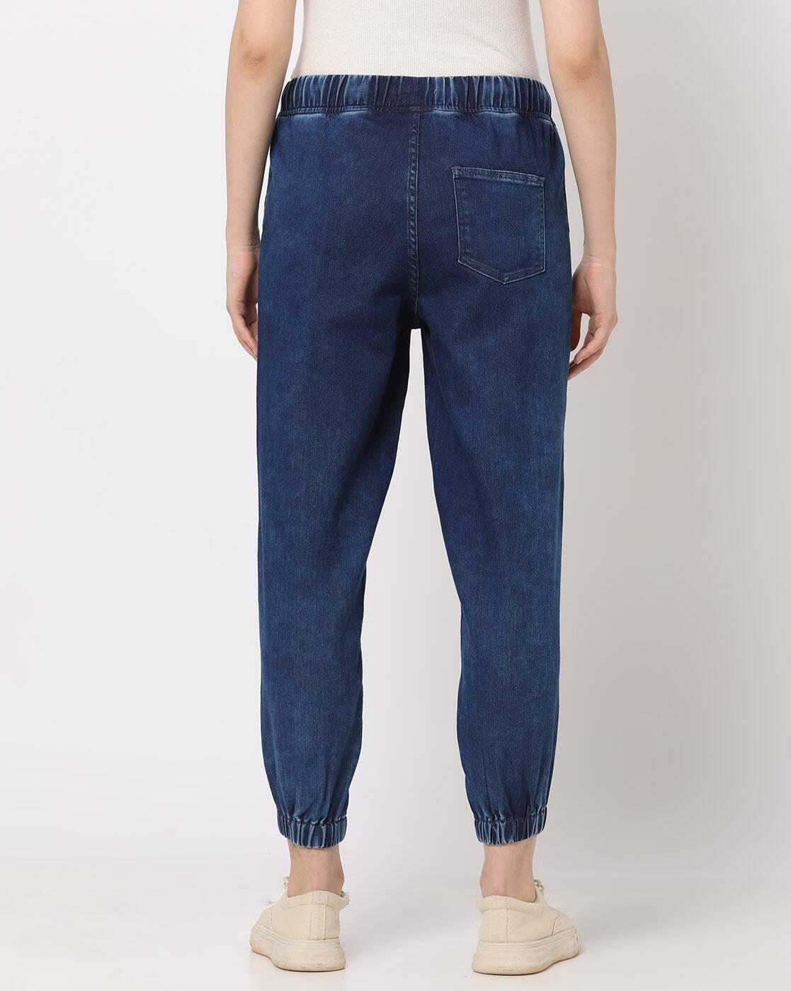 Women Lightly Washed Relaxed Fit Jogger Jeans