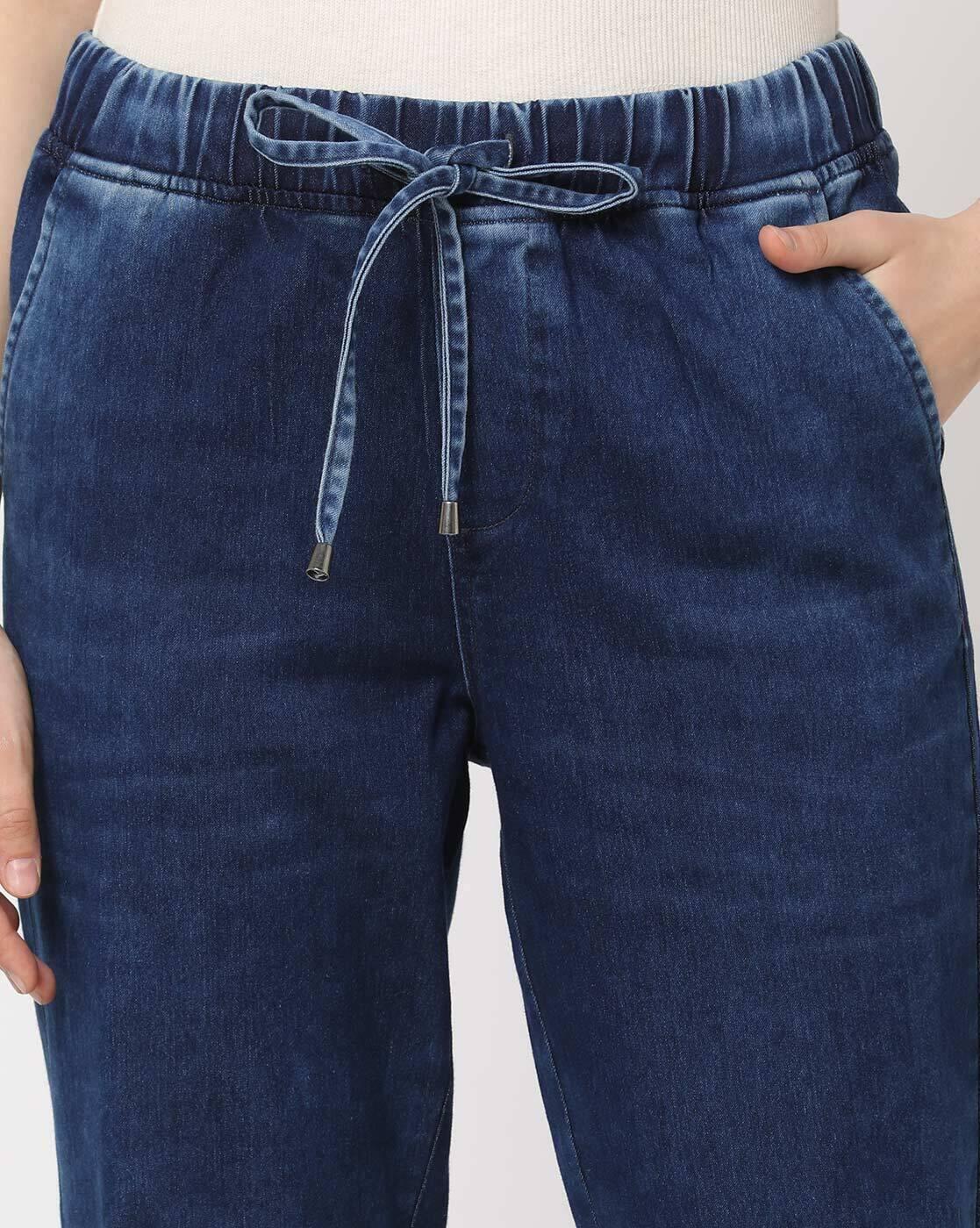 Women Lightly Washed Relaxed Fit Jogger Jeans
