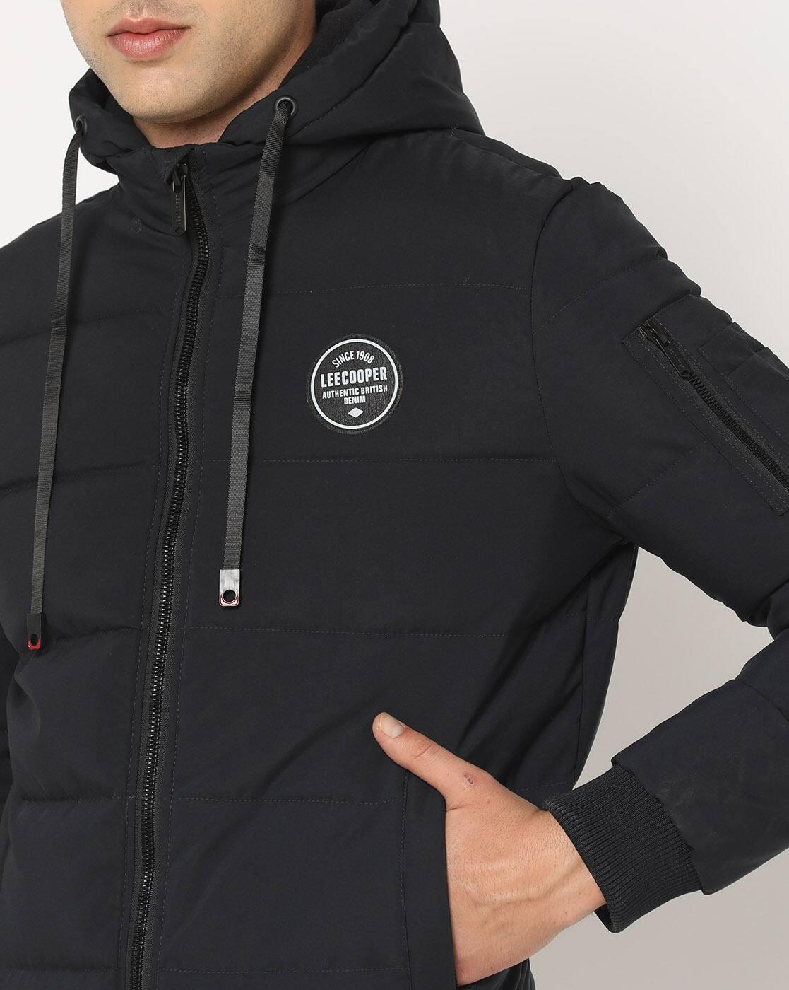 Men Zip-Front Hooded Puffer Jacket