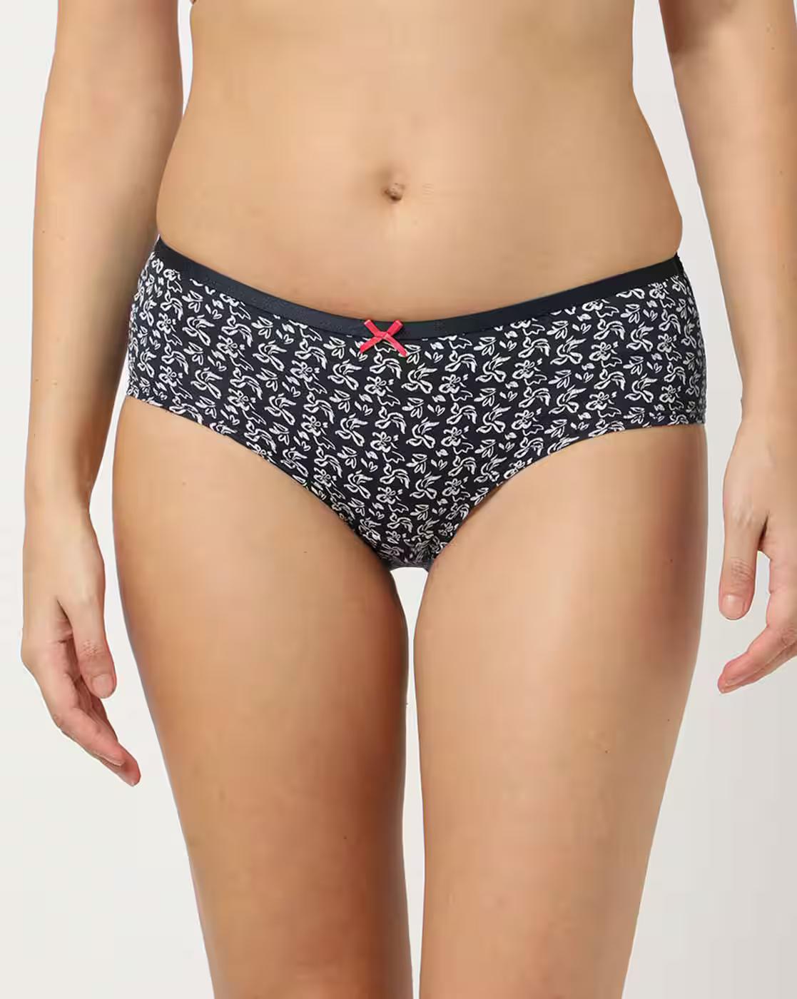 Pack of 3 Stretch Cotton Mid Rise Hipster Panty