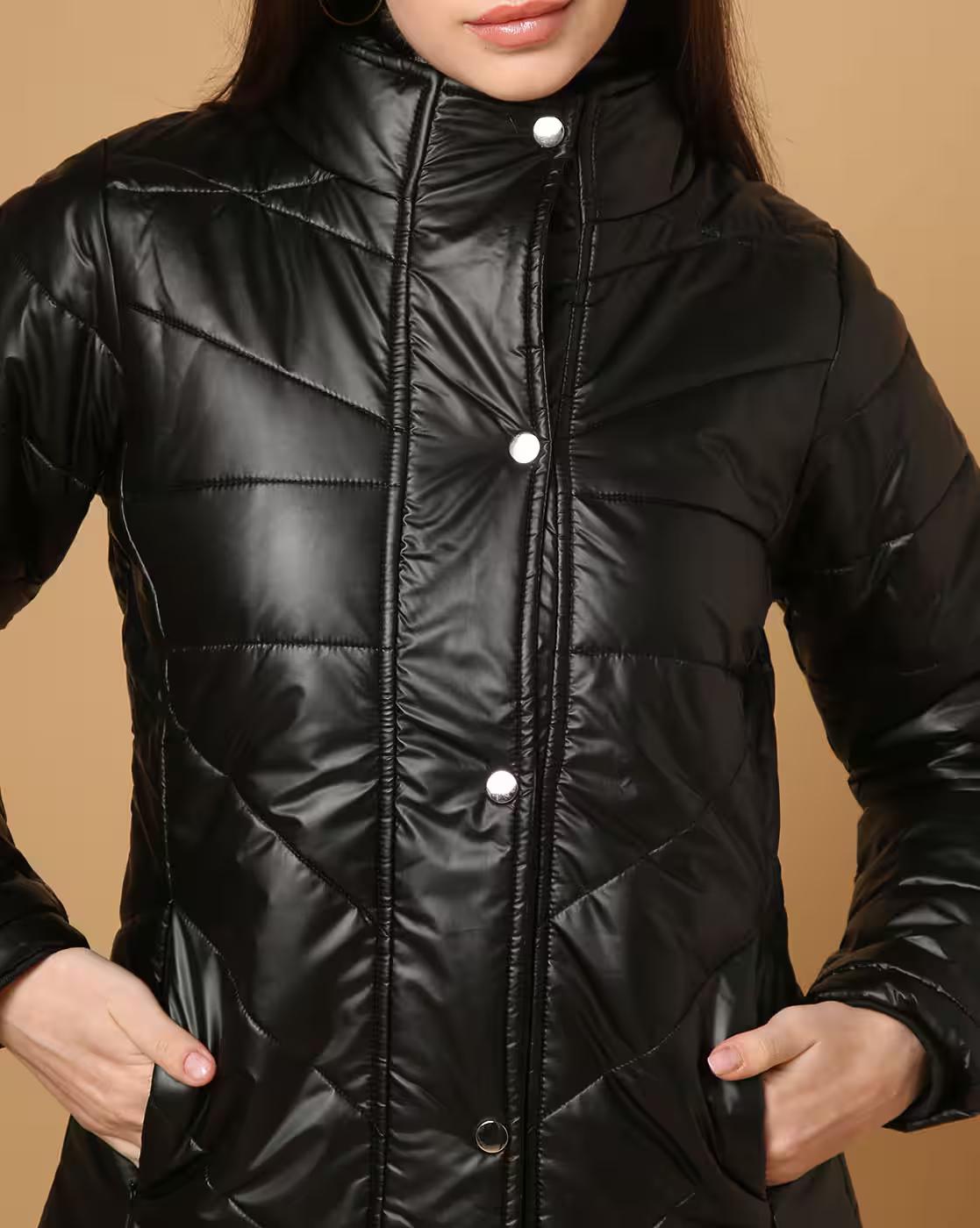 Women Button-Down Puffer Jacket