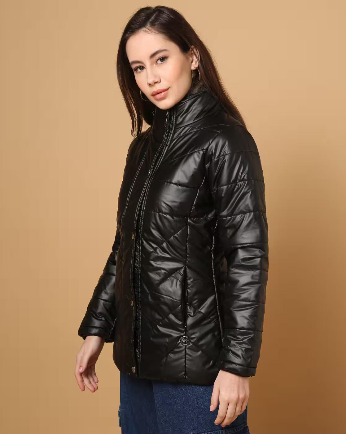 Women Button-Down Puffer Jacket