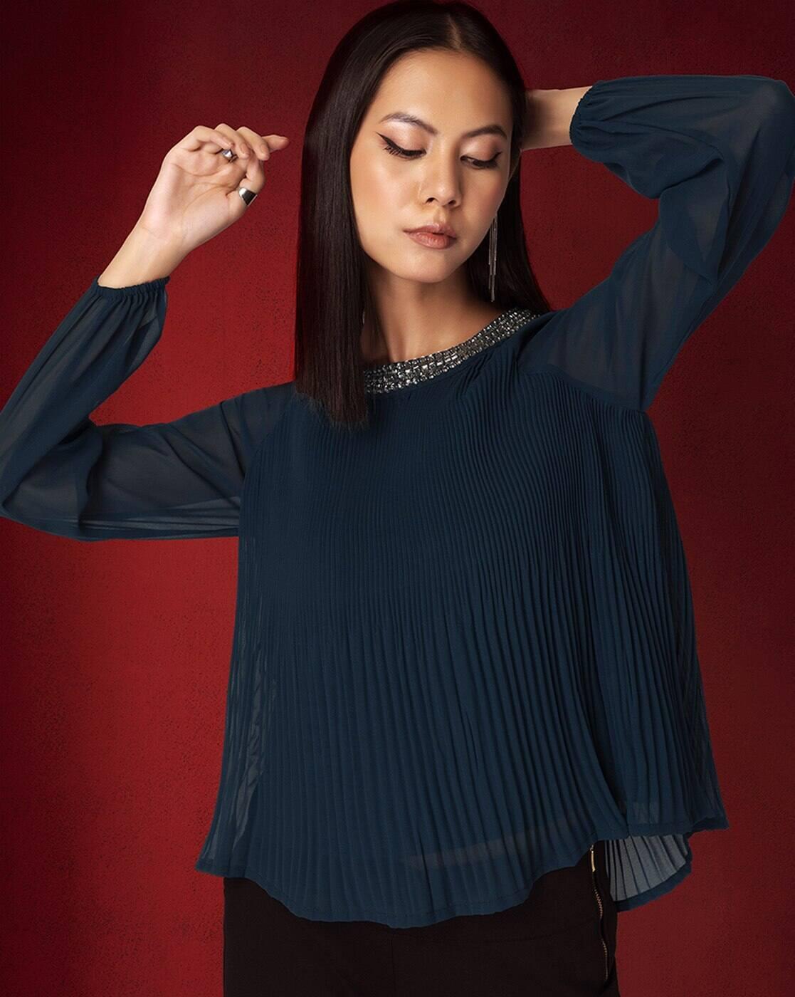 V-Neck Peplum Top