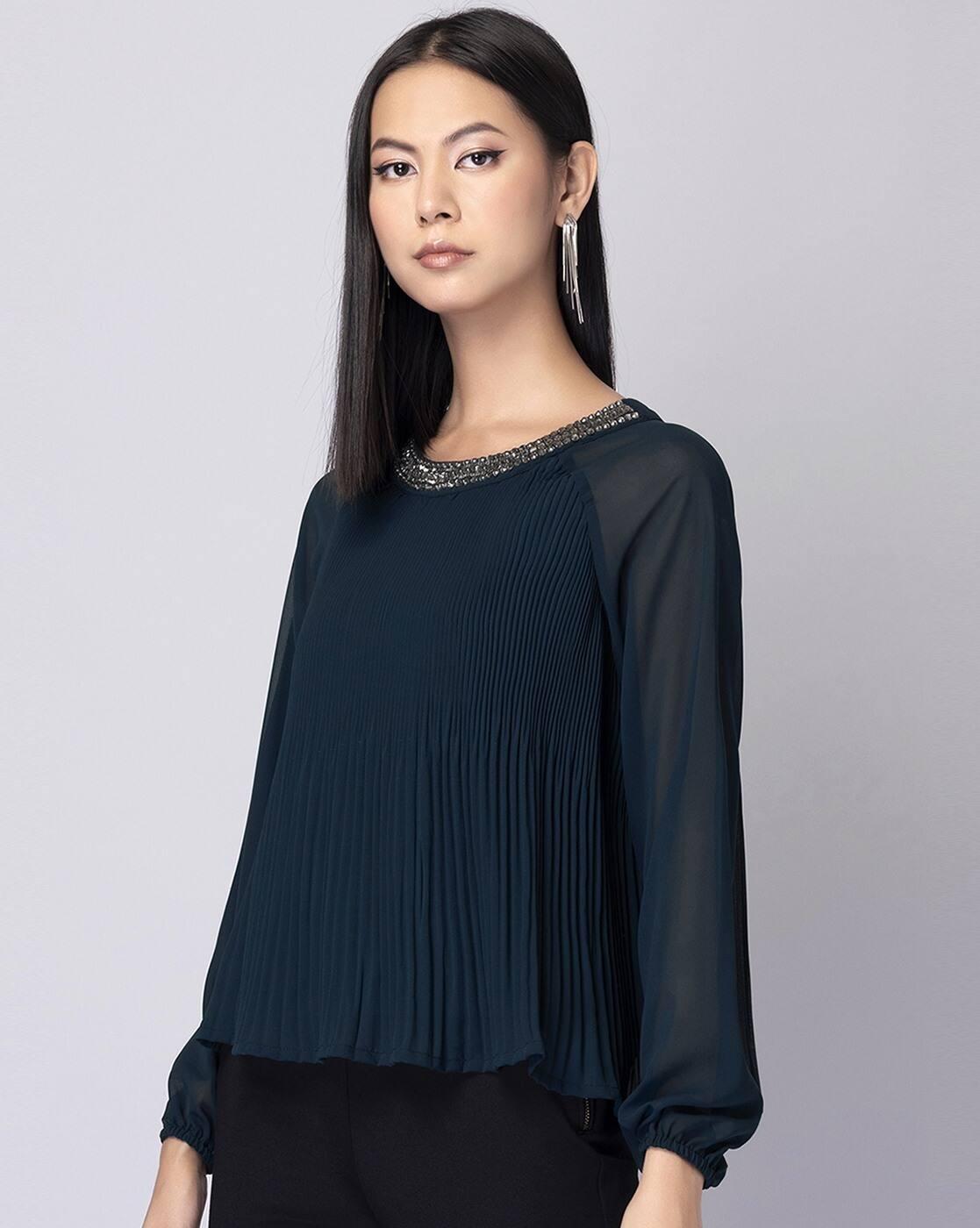 V-Neck Peplum Top