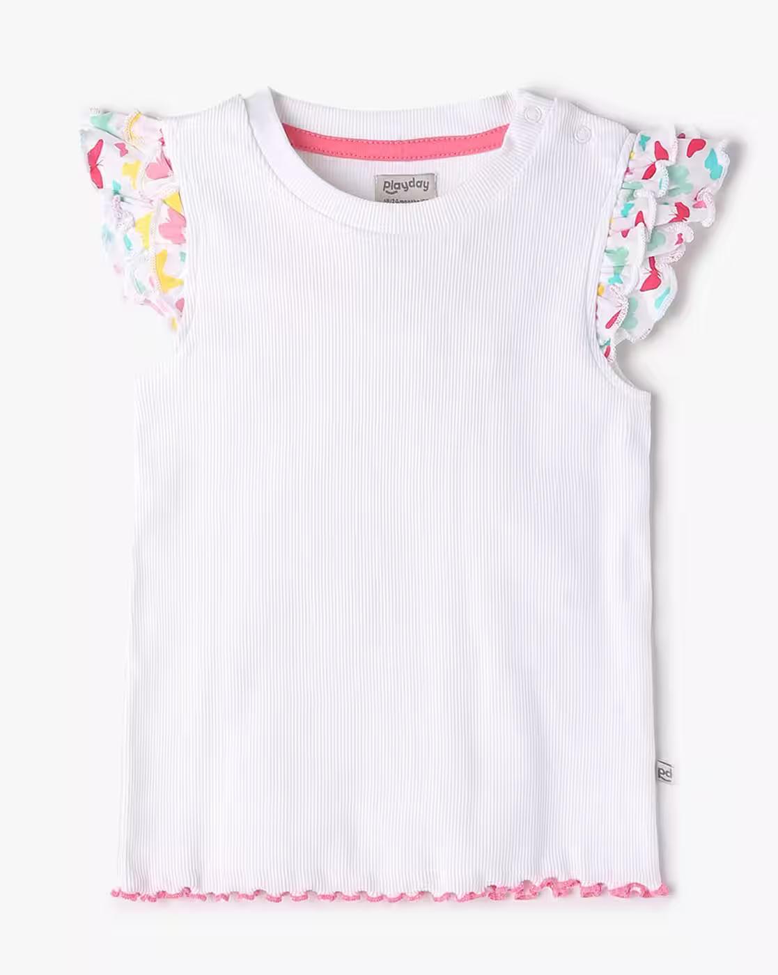 Girls Regular Fit Dungaree with Top