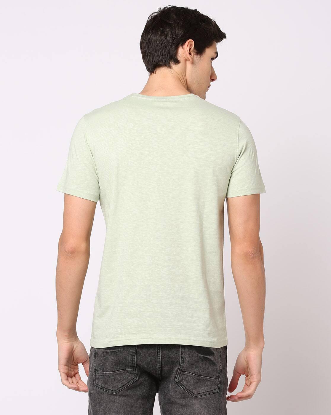 Men Printed Slim Fit Crew-Neck T-Shirt