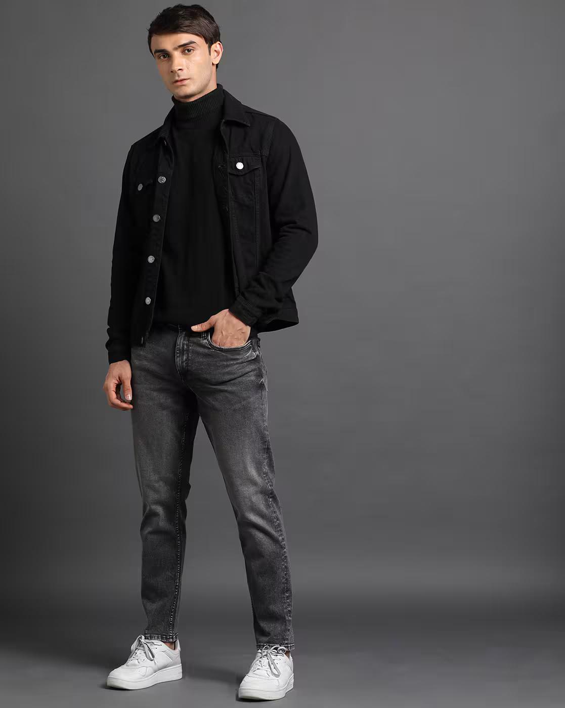 Men Mid-Wash Slim Fit Jeans