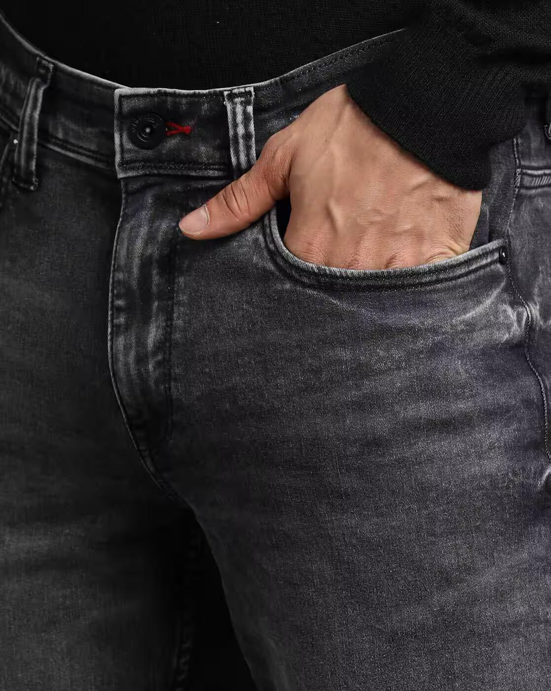 Men Mid-Wash Slim Fit Jeans