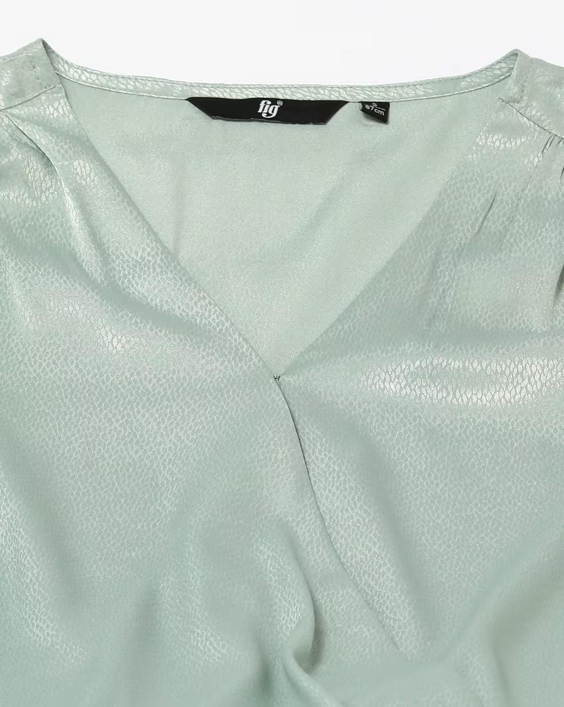 Women Patterned Relaxed Fit Wrap Top