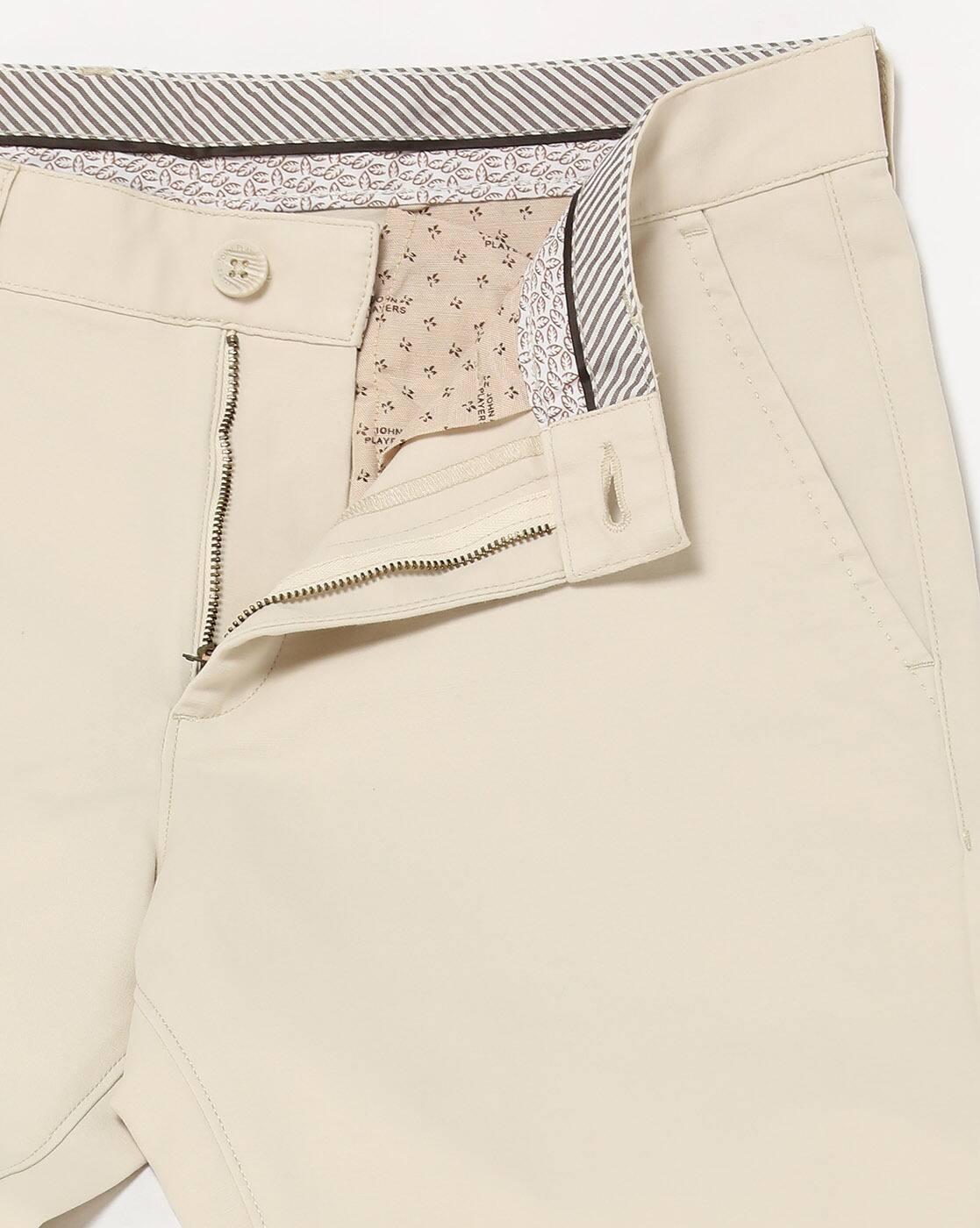 Men Skinny Fit Flat-Front Chinos