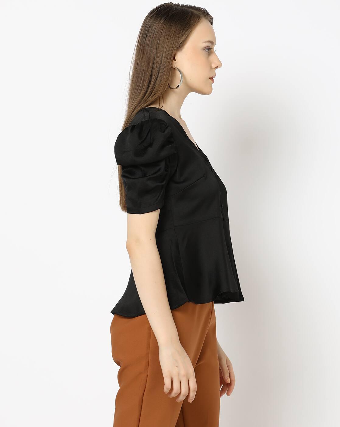 Women Relaxed Fit Peplum Top