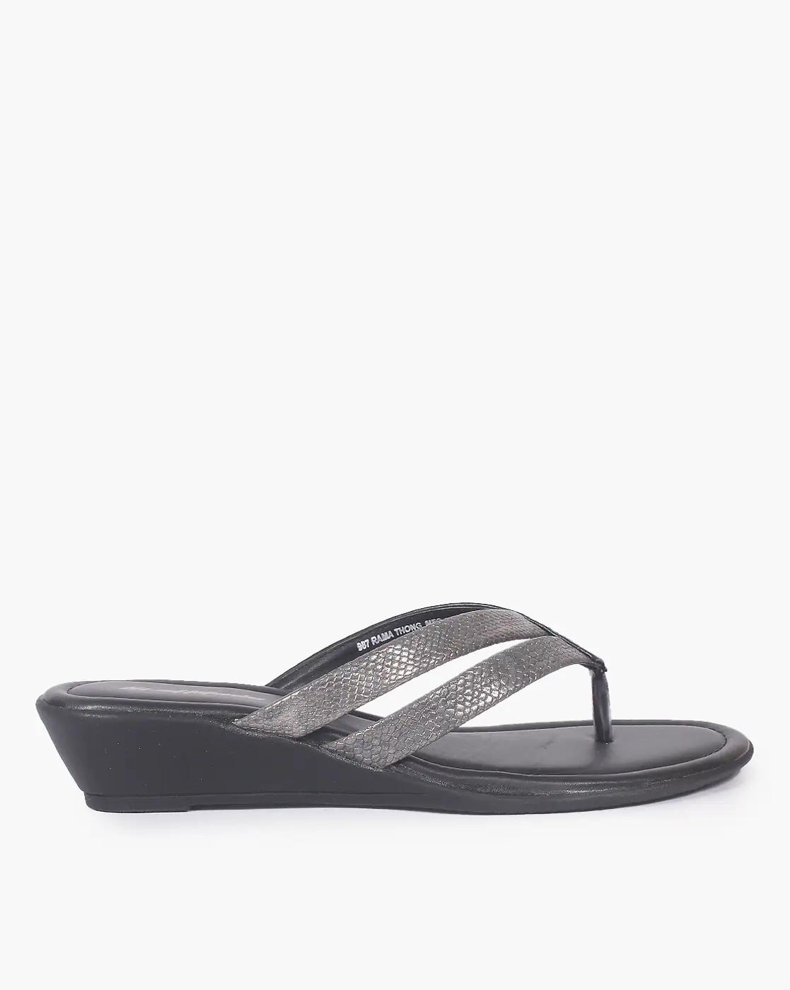 Women Reptilian Pattern Strappy Wedges