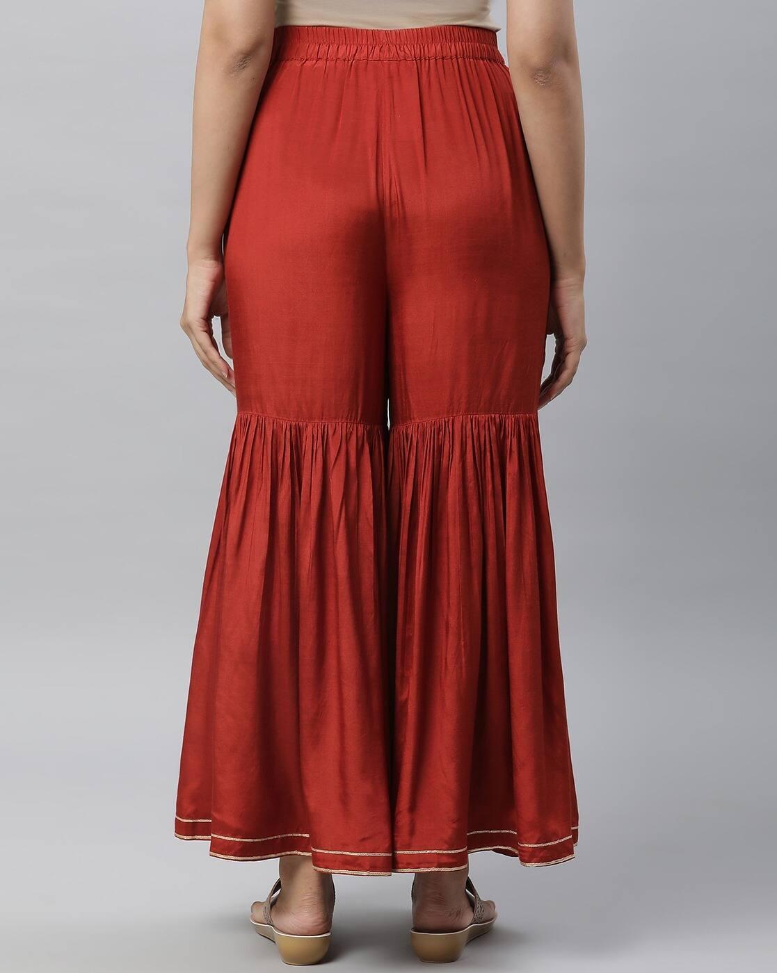 Women Loose Fit Tiered Sharara