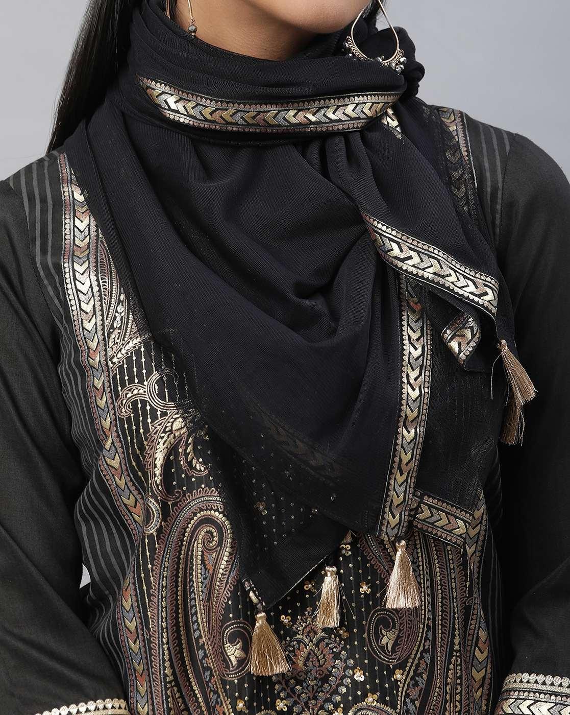 Women Embellished Straight Kurta with Pants & Dupatta