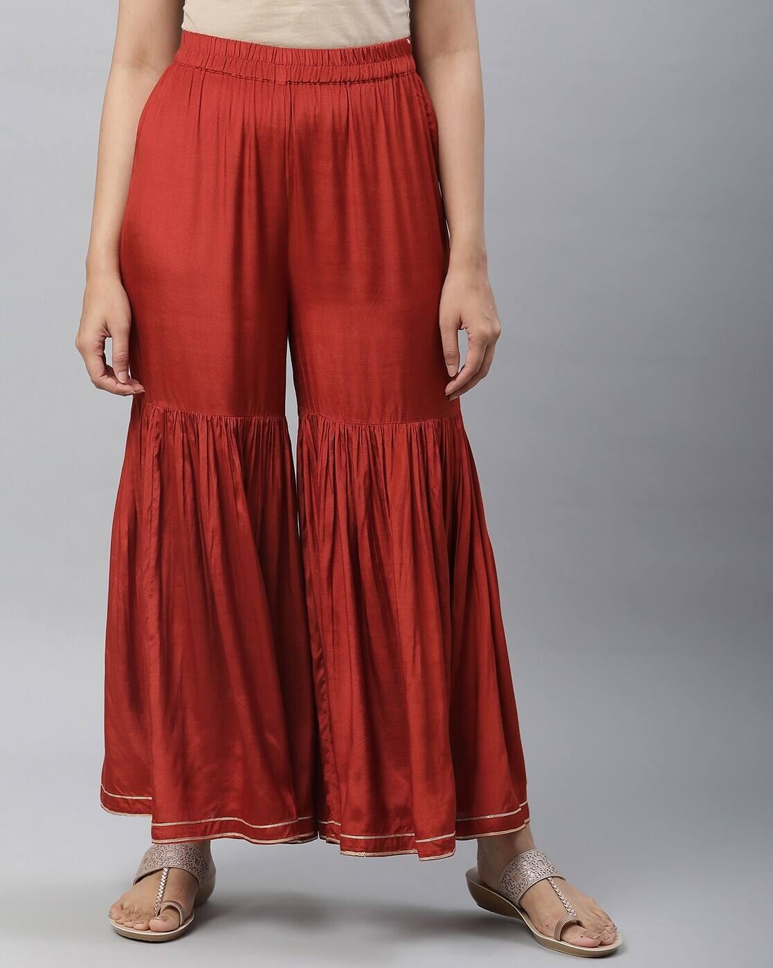 Women Loose Fit Tiered Sharara
