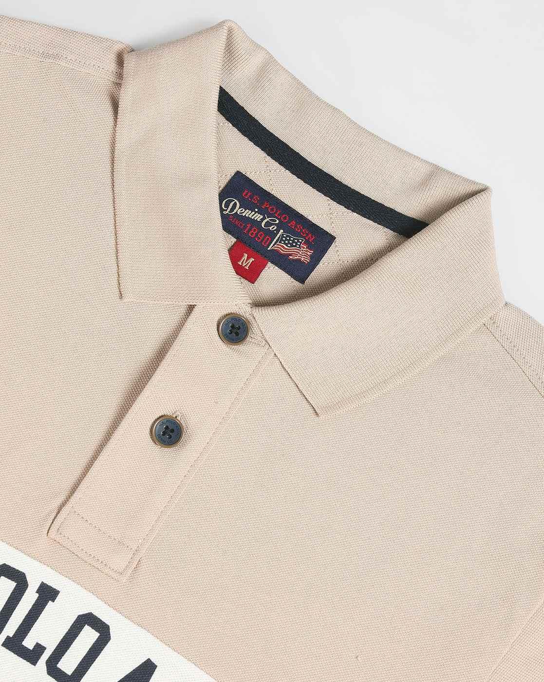 Men Logo Print Muscle Fit Polo T-Shirt