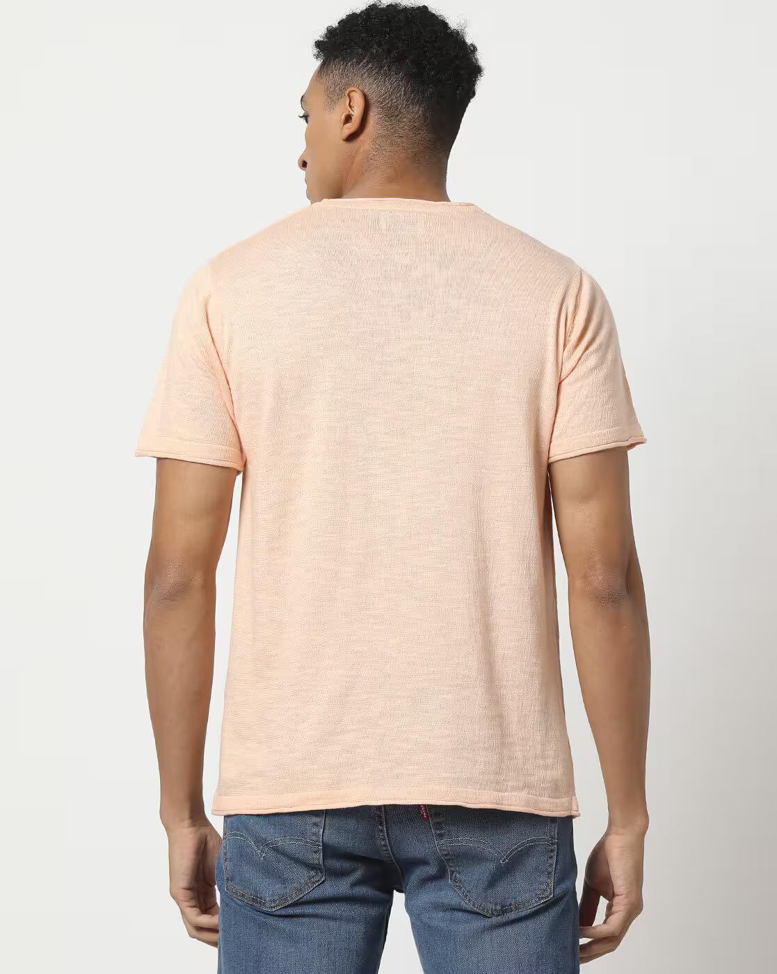 Men Slim Fit Cotton Crew-Neck T-Shirt