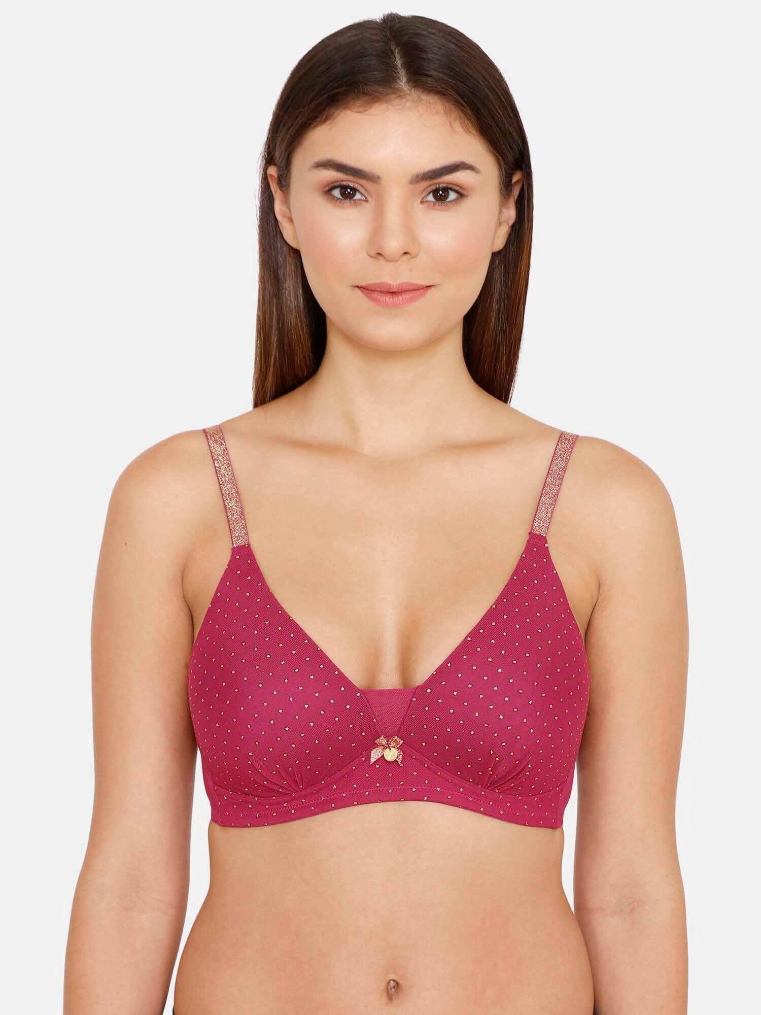 Ornate Glitz Padded Non-Wired 3/4Th Coverage Bra