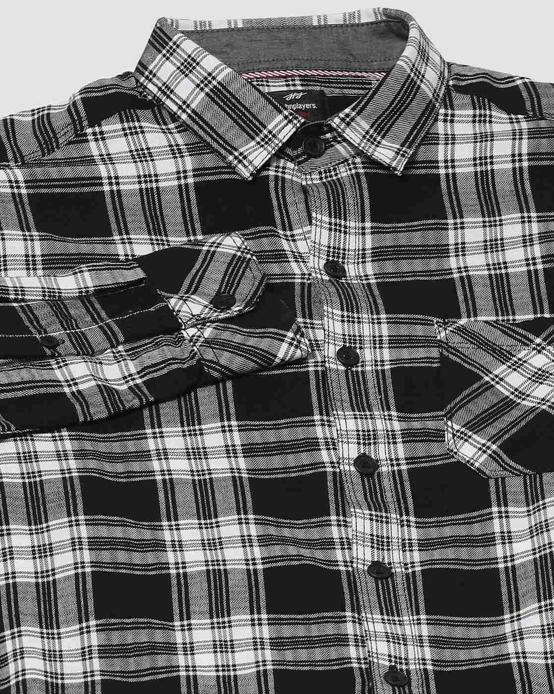 Men Checked Slim Fit Shirt