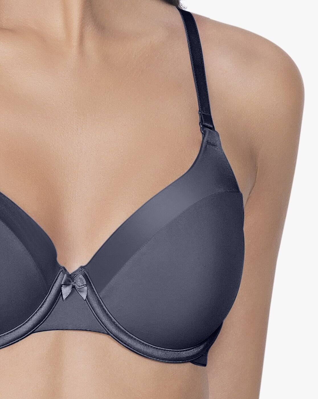 Women Padded Wired Full-Coverage Seamless Satin Edge T-Shirt Bra