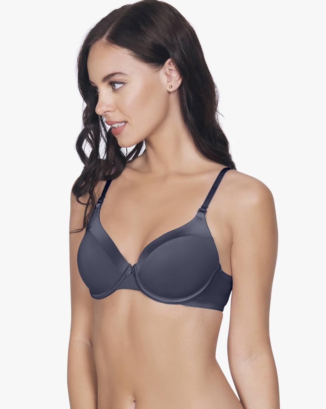 Women Padded Wired Full-Coverage Seamless Satin Edge T-Shirt Bra