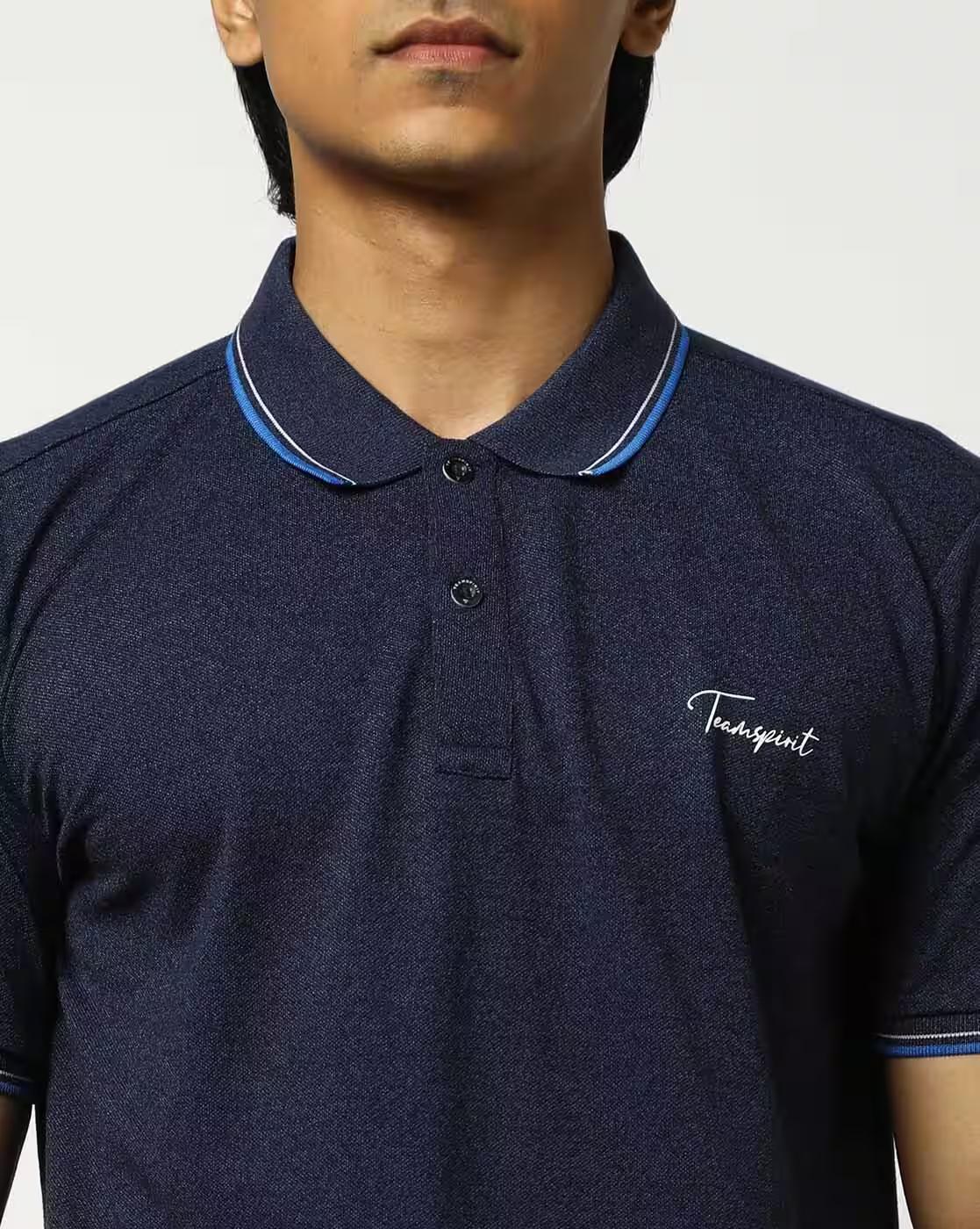 Regular Fit Polo T-Shirt with Brand Print