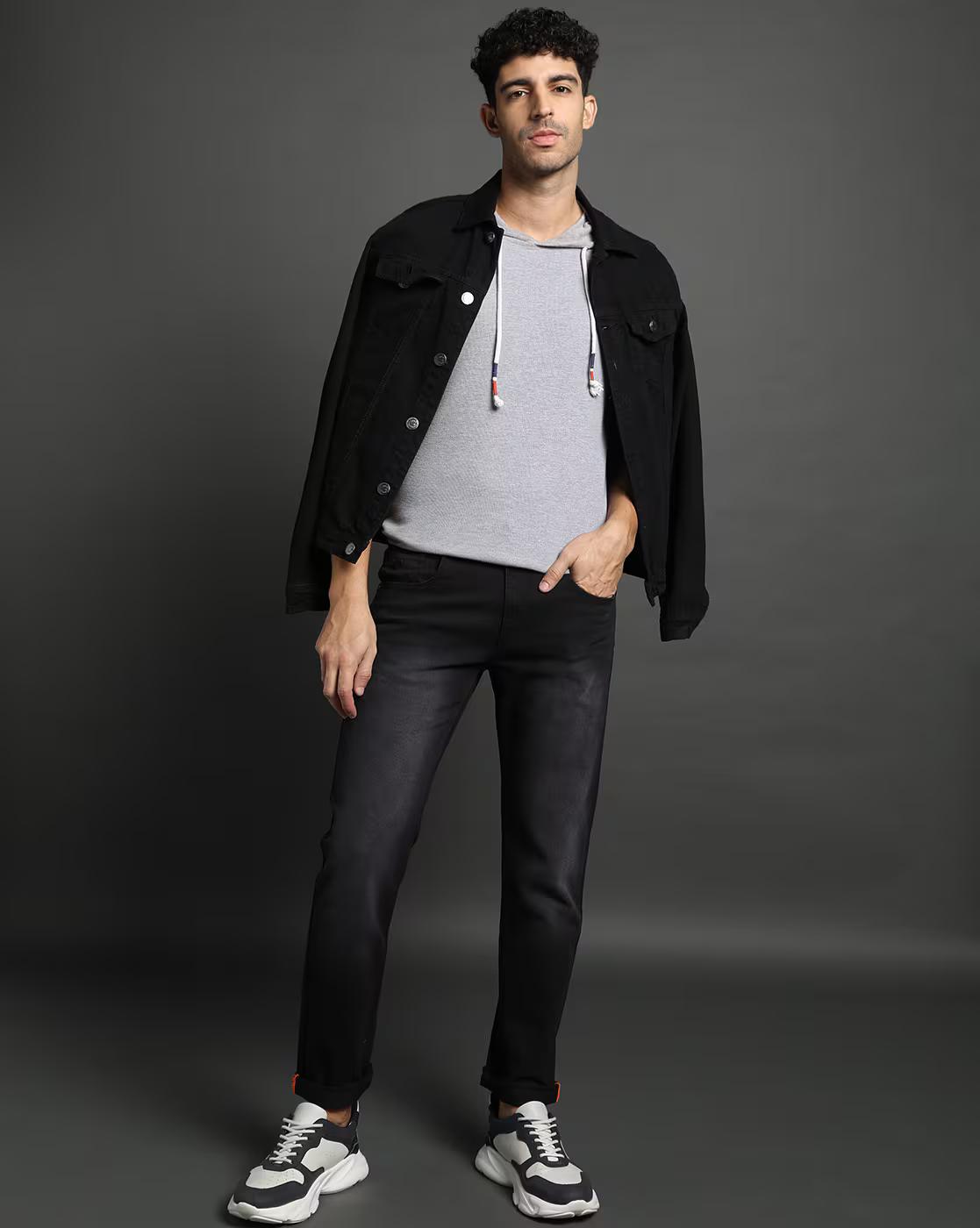 Men Mid-Wash Skinny Fit Mid-Rise Jeans