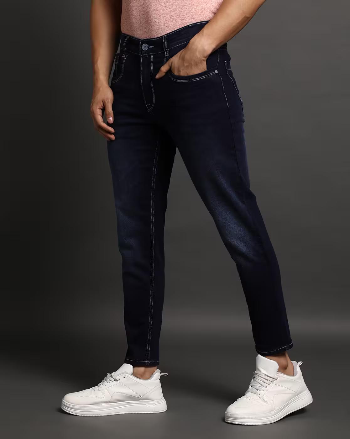 Men Lightly Washed Skinny Fit Jeans