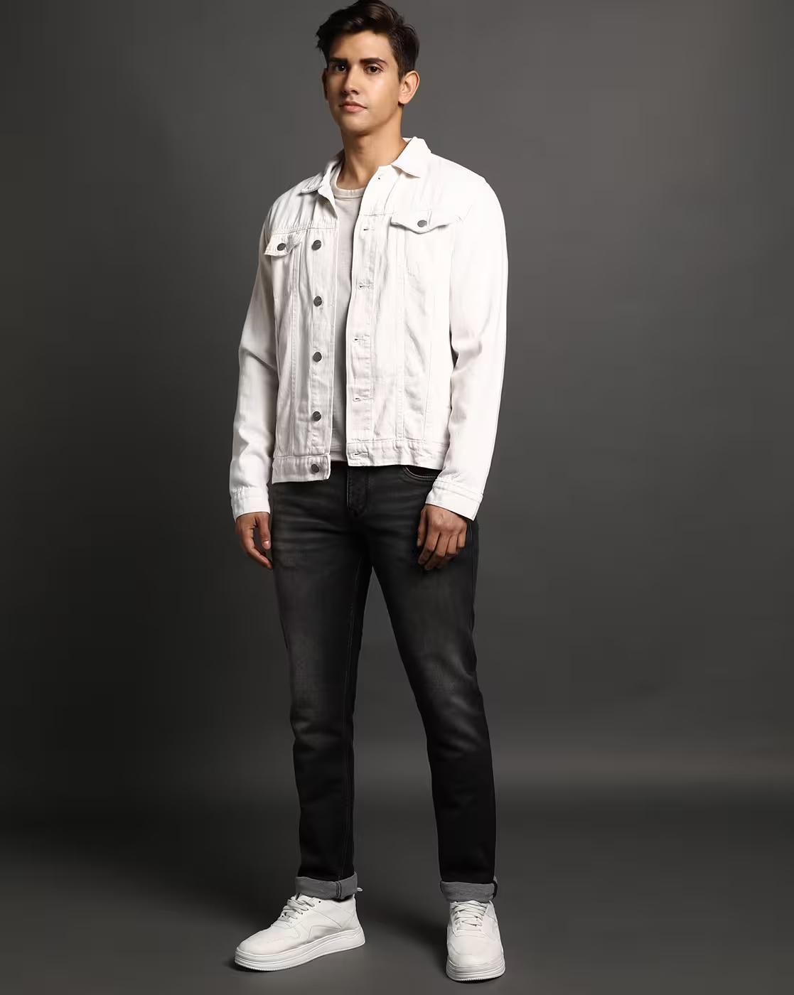 Men Lightly Washed Slim Fit Jeans